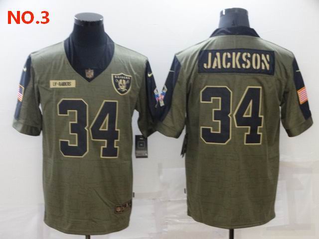 Men's Las Vegas Raiders 34 Bo Jackson Jersey NO.3;